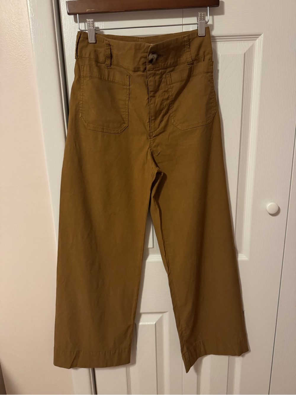 Anthropologie Cropped Wide Leg Pants Brown Size 26